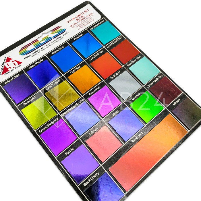 Набор дихроичного стекла для фьюзинга CBS Dichroic System 96, Black, 23 шт