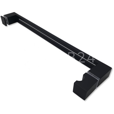 Ручка скоба FDR-91, 30х10х400х1.0 мм, нержавейка/черный