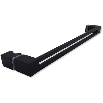 Ручка скоба FDR-91, 30х10х400х1.0 мм, нержавейка/черный