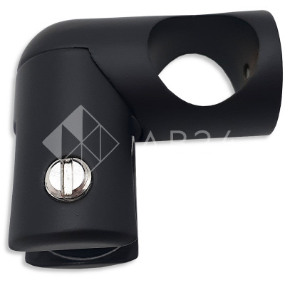 Держатель стекла FDC-23 трубы 19 сквозной 90°, латунь/черный