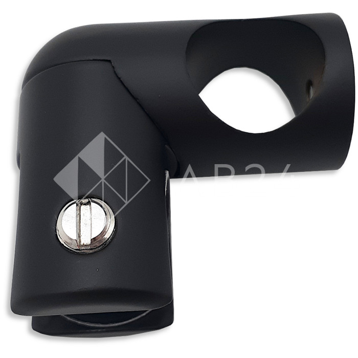 Держатель стекла FDC-23 трубы 19 сквозной 90°, латунь/черный