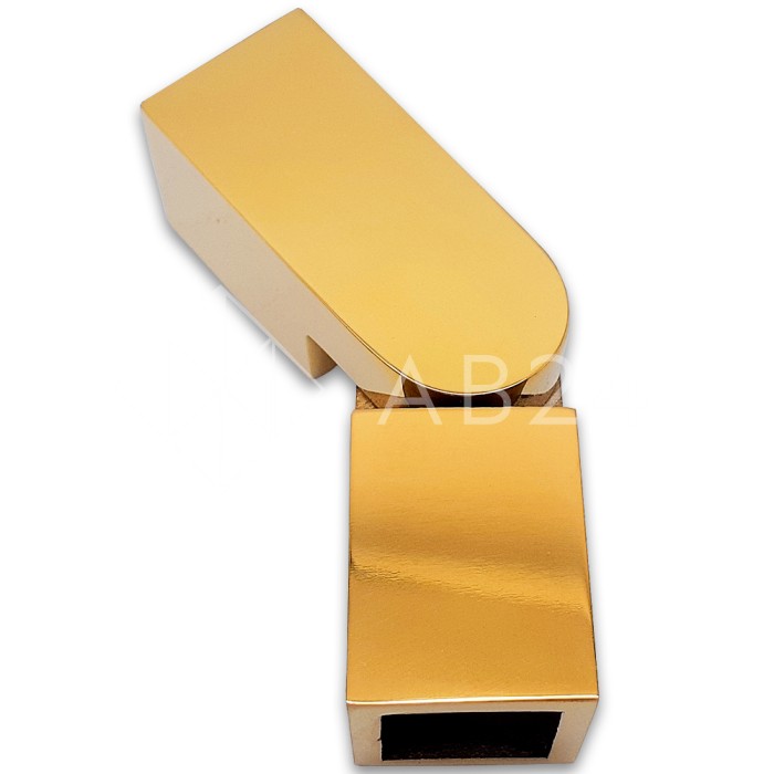 Соединитель трубы FDC-57-DEF с дефектом 15х15 регулируемый 90°-180°, нержавейка/золото