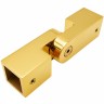 Соединитель трубы FDC-57-DEF с дефектом 15х15 регулируемый 90°-180°, нержавейка/золото