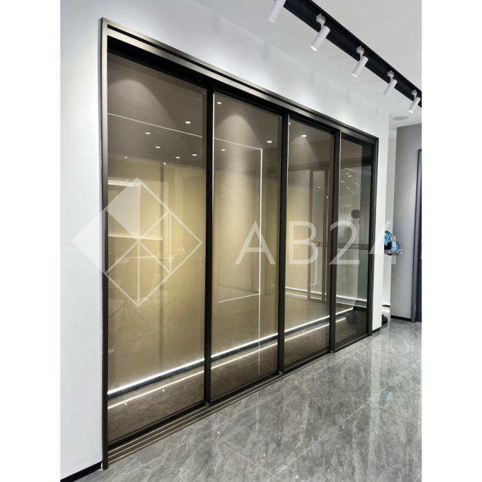 Трек FDS-183.6 для раздвижной системы FDS-18 для трех дверей длина 6 м, алюминий/черный