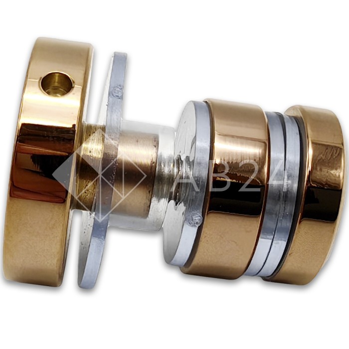 Крепление трека к стеклу FDS-32, нержавейка/розовое золото