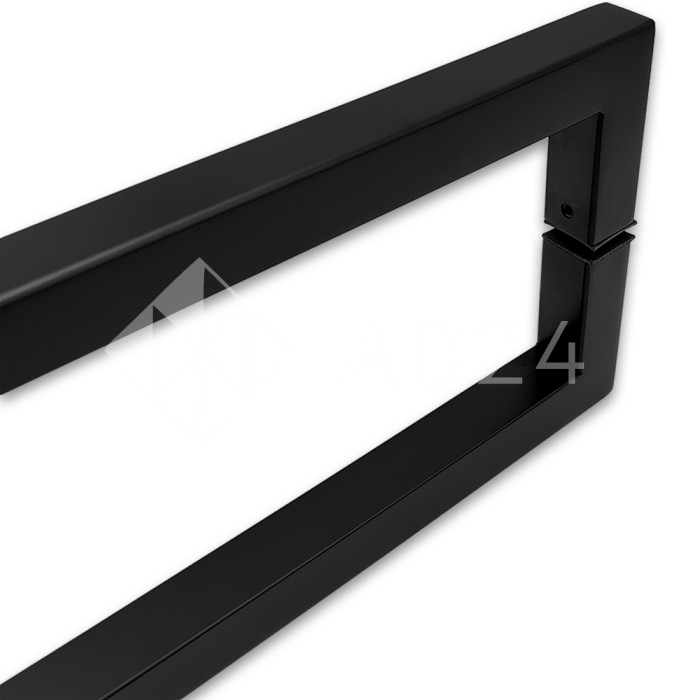 Ручка скоба FDR-707, 19х19х650х1.0 мм, нержавейка/черный