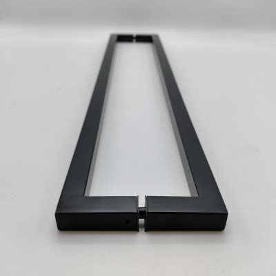 Ручка скоба FDR-707, 19х19х650х1.0 мм, нержавейка/черный