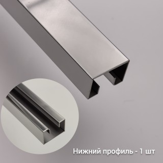 Трапециевидный распашной комплект Юнона FDS-104, 750х620х750х2000 мм, нержавейка/полированный