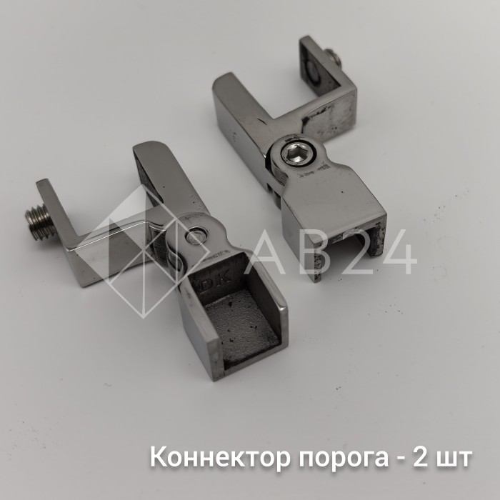 Трапециевидный распашной комплект Юнона FDS-104, 750х620х750х2000 мм, нержавейка/полированный