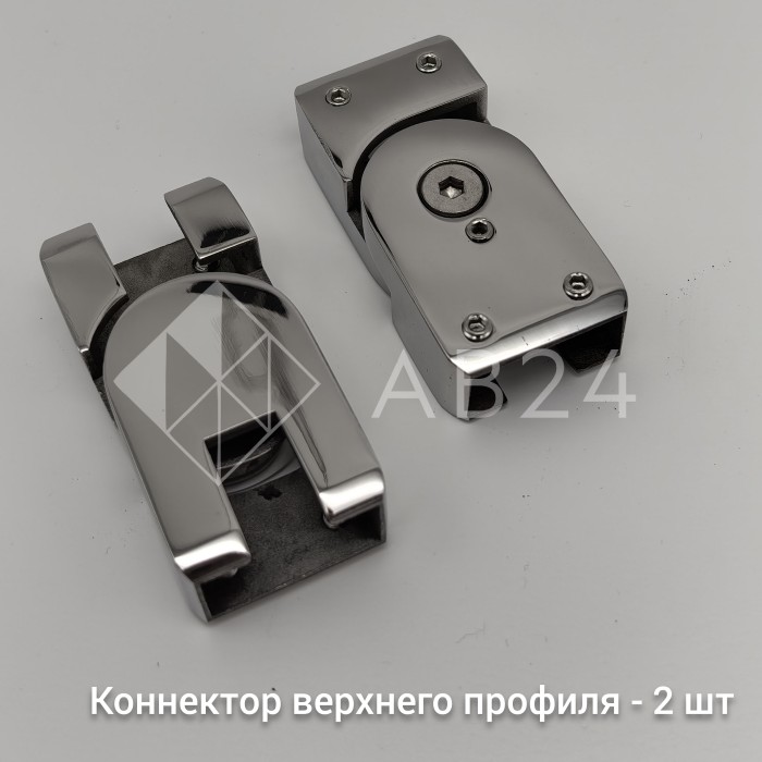 Трапециевидный распашной комплект Юнона FDS-104, 750х620х750х2000 мм, нержавейка/полированный