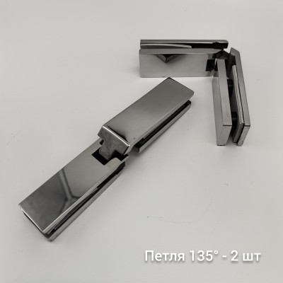 Трапециевидный распашной комплект Юнона FDS-104, 750х620х750х2000 мм, нержавейка/полированный