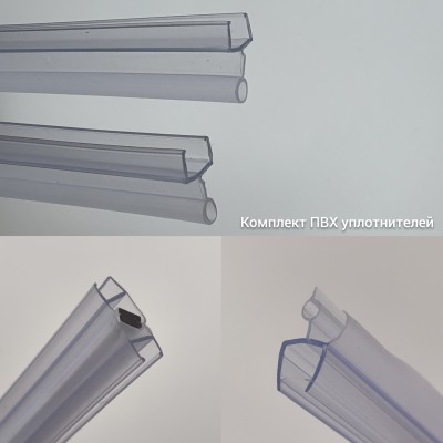 Трапециевидный распашной комплект Юнона FDS-104, 750х620х750х2000 мм, нержавейка/полированный
