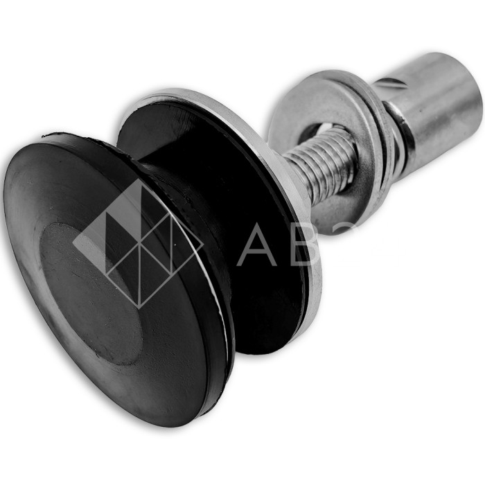 Рутель шарнирный FN-100 без зенковки с гайкой M14, нержавейка/матовый