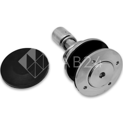 Рутель шарнирный FN-100 без зенковки с гайкой M14, нержавейка/матовый