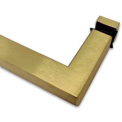 FDR-85E SUS304/BTP: Ручка скоба ЭКОНОМ19х19х451х1.0 мм, нержавейка/брашированное золото