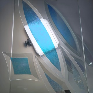 Бевелс AV166 дихроичный (7 элементов) 112 х 645 мм синяя шиншилла