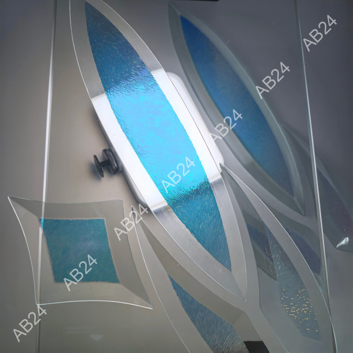 Бевелс AV166 дихроичный (7 элементов) 112 х 645 мм синяя шиншилла