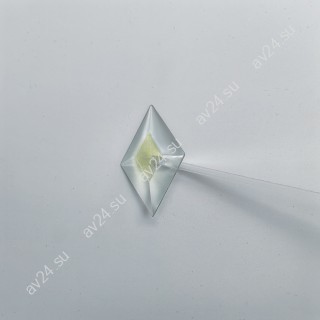 Бевелс AV131 дихроичный ромб 38 х 64 мм желтый мороз