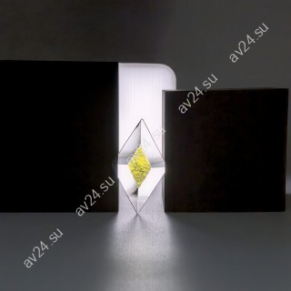 Бевелс AV131 дихроичный ромб 38 х 64 мм желтый мороз