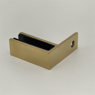 Крепление стекла FKK-203, 67х66 мм стена-стекло 90°, нержавейка/золото