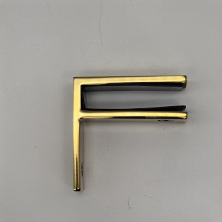 Крепление стекла FKK-203, 67х66 мм стена-стекло 90°, нержавейка/золото