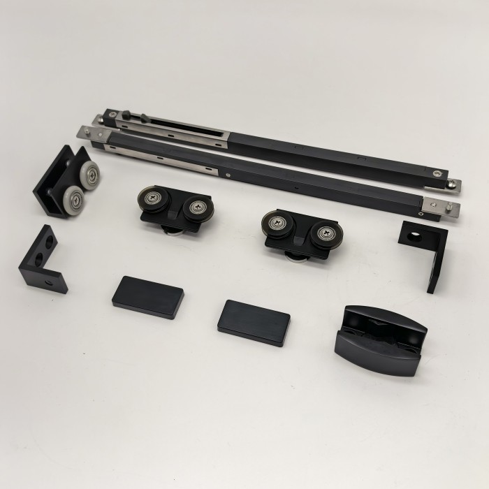 Раздвижная система FDS-113 с доводчиками, алюминий/черный