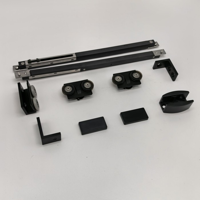 Раздвижная система FDS-113 с доводчиками, алюминий/черный