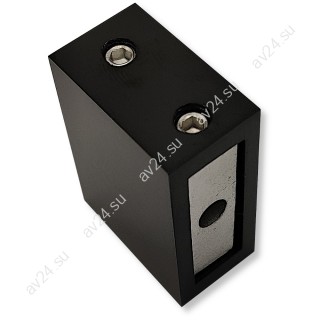 Крепление FDC-30 трубы 30х10 к стене, нержавейка/черный