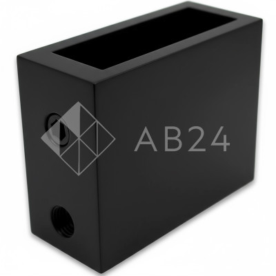 Крепление FDC-30 трубы 30х10 к стене, нержавейка/черный