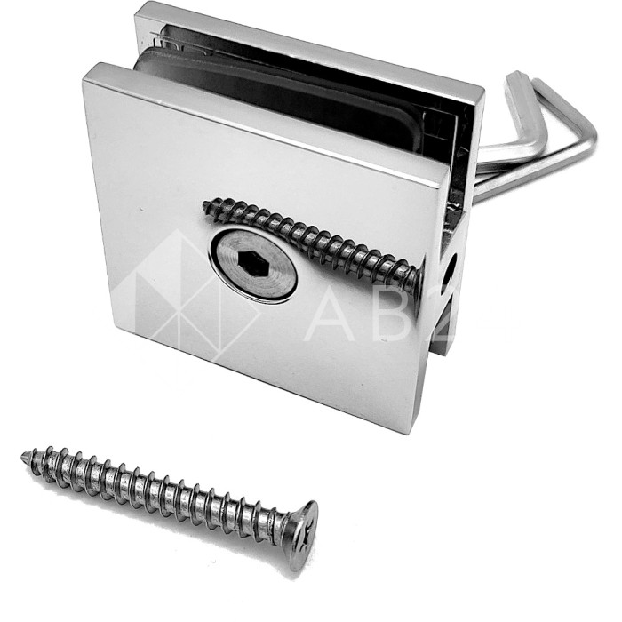 Коннектор Альфа α FDK-12, стена-стекло 90°, цинк/хром