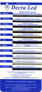 Свинцовая лента Decra Led Antique 9 мм, 50 м (антик, темно-серая глянцевая)