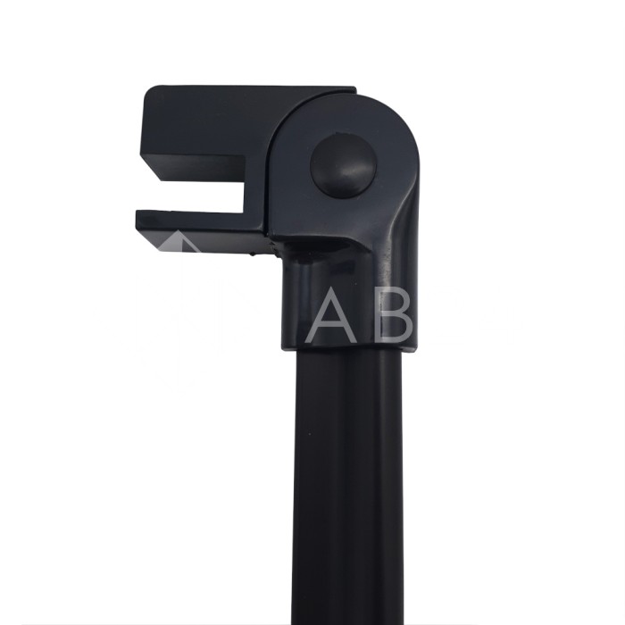 Коннектор регулируемый FDPA-402 стекло-порог 2 шт. левый+правый, ПВХ/черный