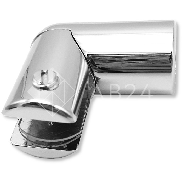 Держатель стекла FDC-22 трубы 19 торцевой 90°, латунь/хром