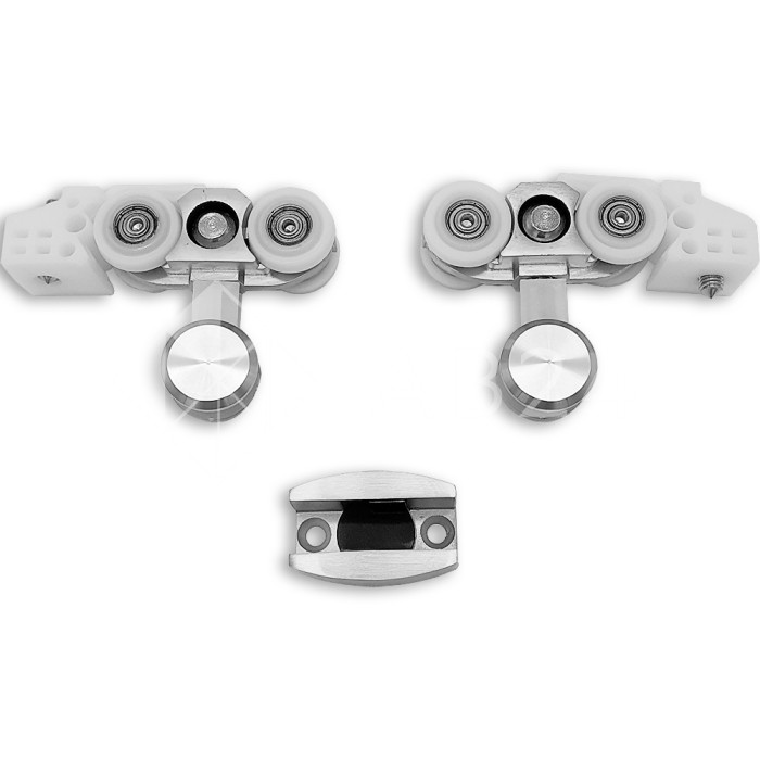 Раздвижная система Ретра FDS-11.1 для стеклянных дверей, нержавейка/матовый