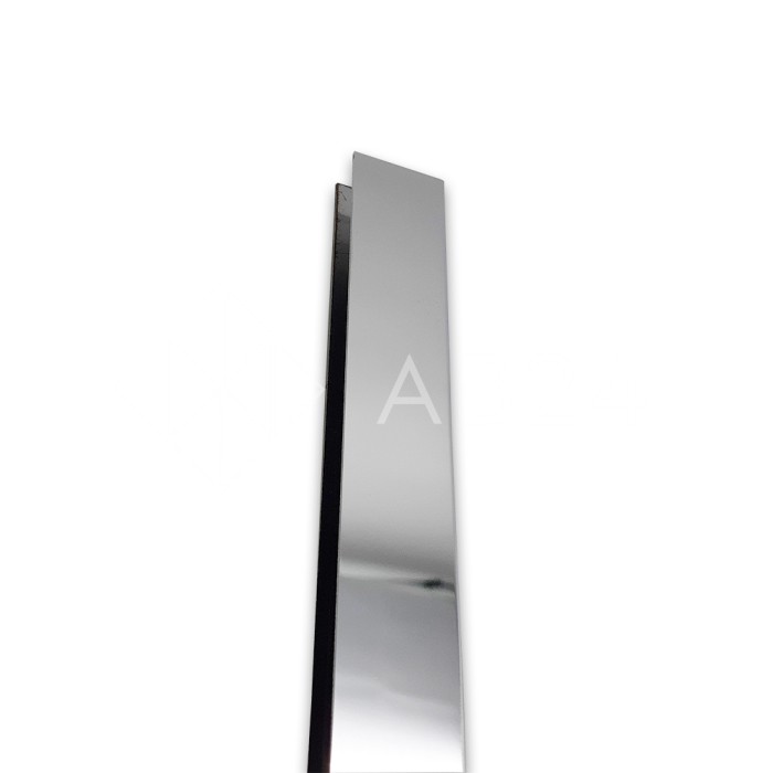 Профиль для стекла 10 мм, FDPA-60.3, 19х14,5х2, длина 3 м, алюминий/полированный