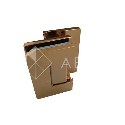 Петля Афина FDP-130 стена-стекло с бок.креплением, латунь/розовое золото