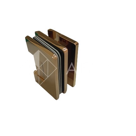 Петля Афина FDP-130 стена-стекло с бок.креплением, латунь/розовое золото