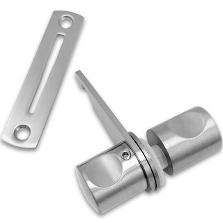 Защелка сантехническая FDA-88L стекло-стена Левая, нержавейка/матовый