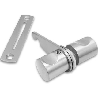 Защелка сантехническая FDA-88L стекло-стена Левая, нержавейка/матовый