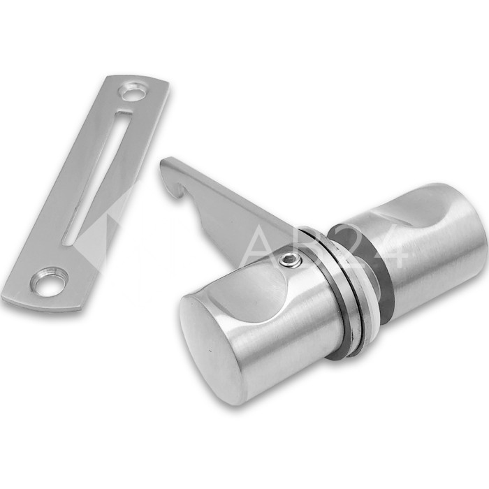 Защелка сантехническая FDA-88L стекло-стена Левая, нержавейка/матовый