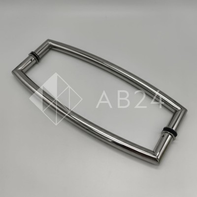 Ручка FKR-901 для стеклянной двери 25x400х425 мм, нержавейка/полированный