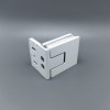 Петля Сирена FDP-210 стена-стекло 90° с крышками с бок. креплением, латунь/белый