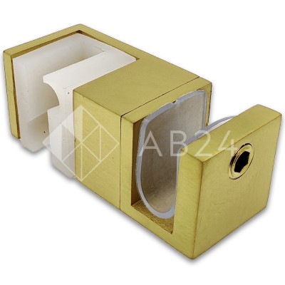 Нижняя направляющая FDS-33 двойная, нержавейка/брашированное золото