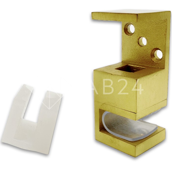 Нижняя направляющая FDS-33 двойная, нержавейка/брашированное золото