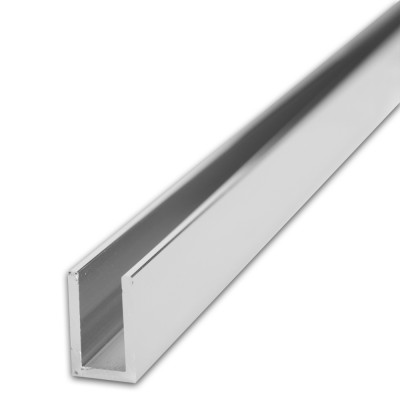 Профиль для стекла FDPA-55.22, 19х12,5х1,75, длина 2,2 м, алюминий/полированный