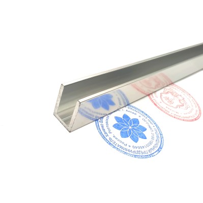 Профиль для стекла FDPA-55.22, 19х12,5х1,75, длина 2,2 м, алюминий/полированный