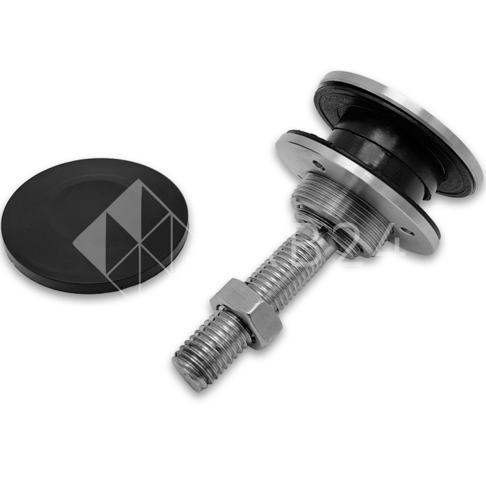 Рутель шарнирный FN-101 без зенковки без гайки M14, нержавейка/матовый