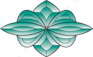 Бевелс AV218 зеленый (8 элементов) 230 х 140 мм