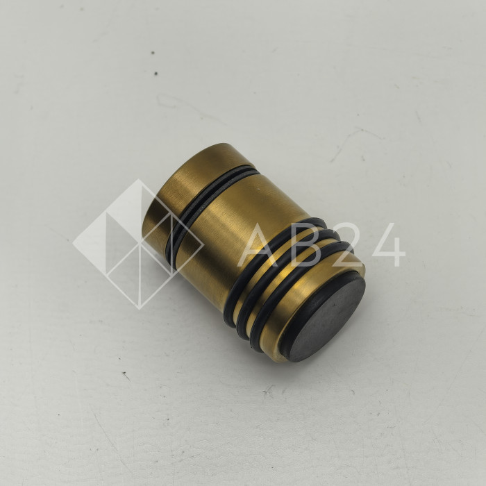 Ручка кноб Йота FDR-142 с резиновым торцом (односторонняя), алюминий/брашированное золото