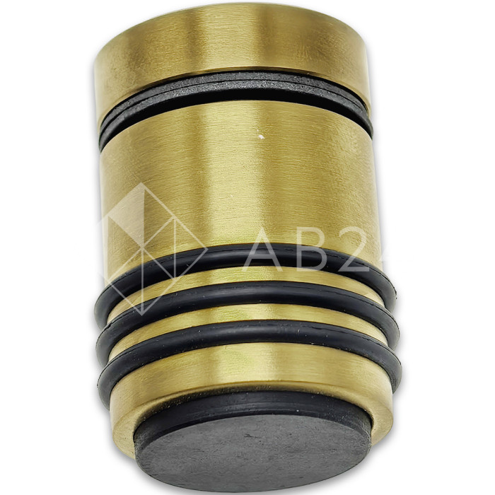 Ручка кноб Йота FDR-142 с резиновым торцом (односторонняя), алюминий/брашированное золото